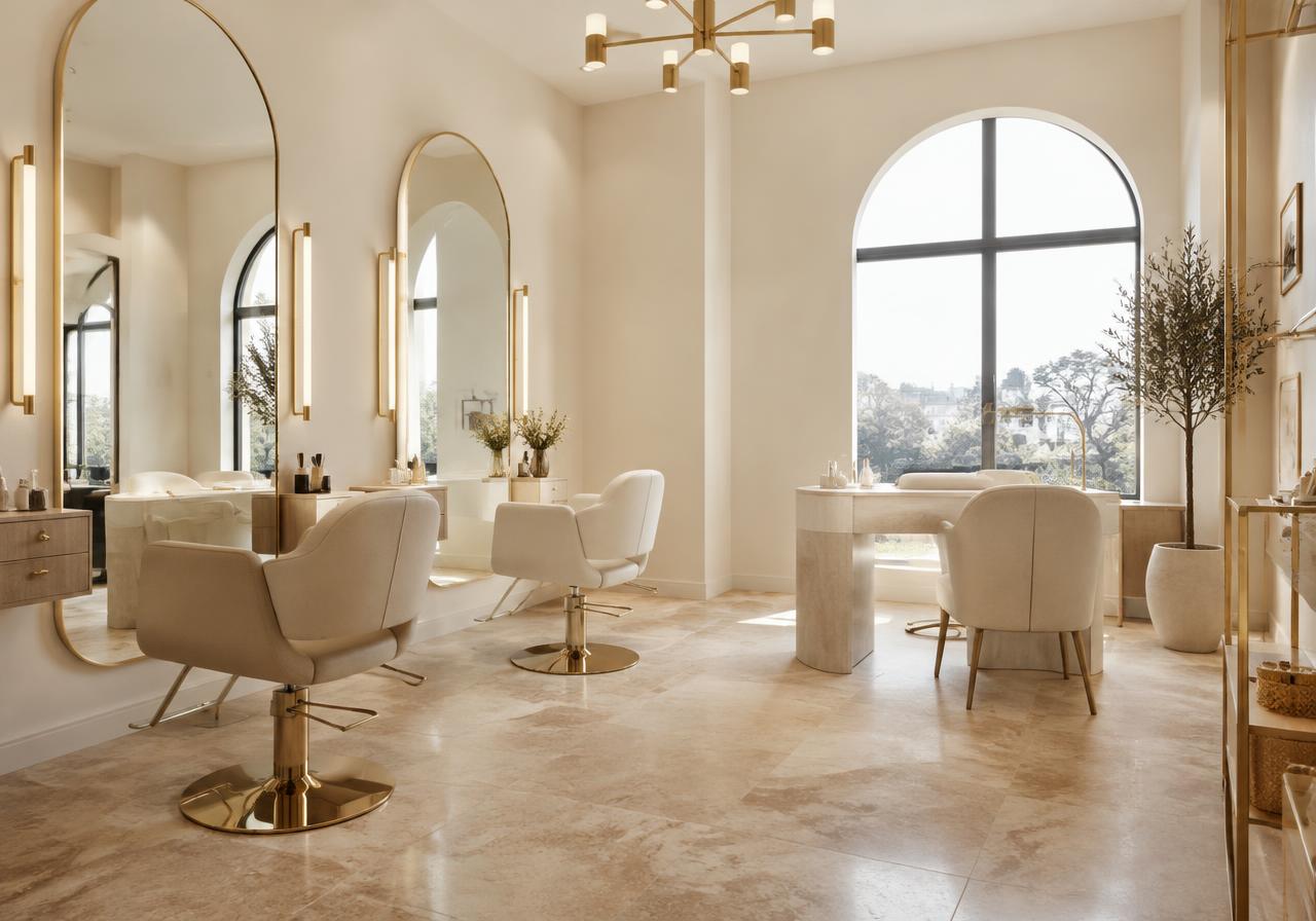 Spacious salon suite